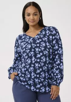 Блуза PRINTED Kaffe Curve, синий