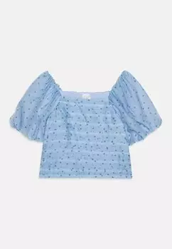 Блуза PUFF SLEEVE EMERSON Abercrombie & Fitch, синий