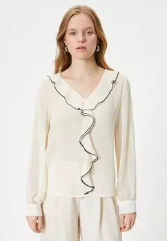 Блуза PUFF SLEEVE Koton, бежевый