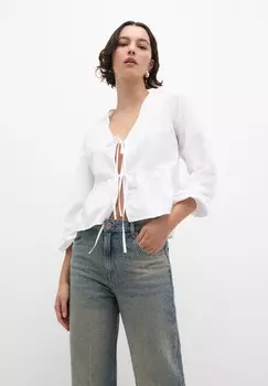 Блуза PULL&BEAR, белый