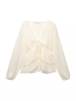 Блуза Pull&Bear, белый