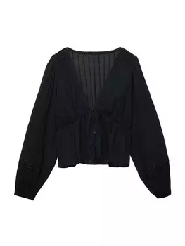 Блуза Pull&Bear, черный
