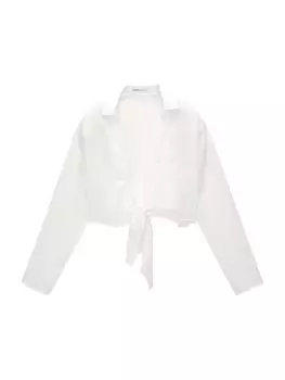 Блуза Pull&Bear, пятнистый белый