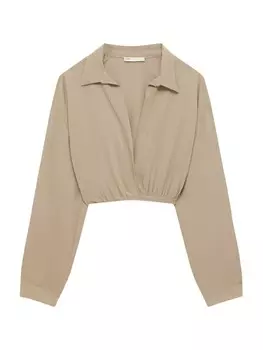 Блуза Pull&Bear, светло-коричневый
