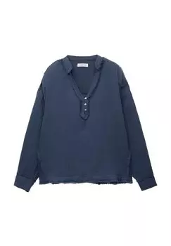 Блуза PULL&BEAR, темно-синий
