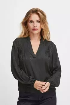 Блуза PULZ Jeans Langarm PZAURORA, черный