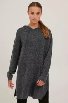 Блуза PULZ Jeans Strickkleid, серый