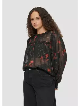 Блуза QS Bluse langarm, черный