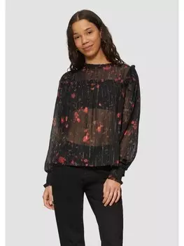 Блуза QS Bluse langarm, черный