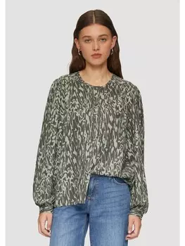Блуза QS Bluse langarm, цвет Grn-schwarz