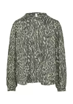 Блуза QS, цвет Khaki/Pastel green