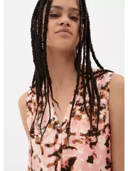 Блуза QS keine rmellnge, цвет mehrfarbig-orange