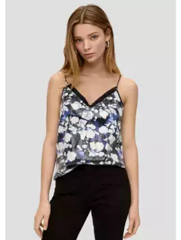 Блуза QS keine rmellnge, цвет mehrfarbig-schwarz