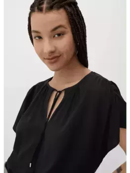 Блуза QS kurzarm, черный