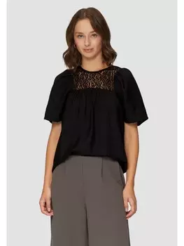 Блуза QS kurzarm, черный