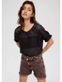 Блуза QS kurzarm, черный