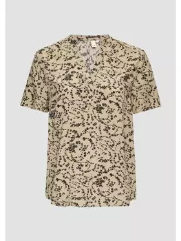 Блуза QS kurzarm, цвет grn-schwarz