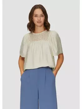 Блуза QS kurzarm, кремовый