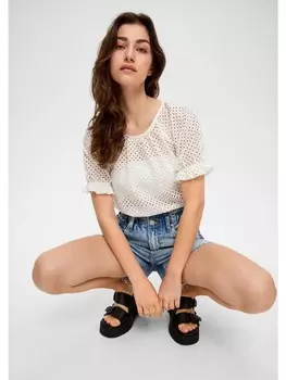 Блуза QS kurzarm, кремовый