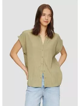 Блуза QS kurzarm, оливковый