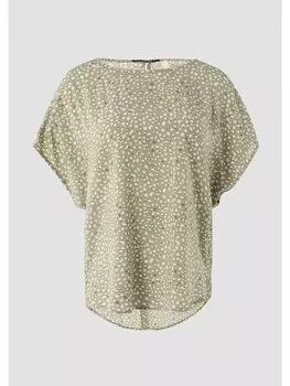 Блуза QS kurzarm, оливковый