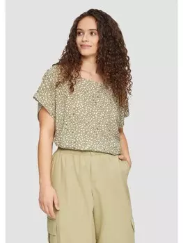 Блуза QS kurzarm, оливковый