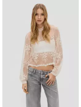 Блуза QS langarm, белый