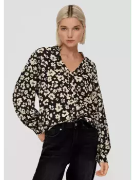 Блуза QS langarm, черный