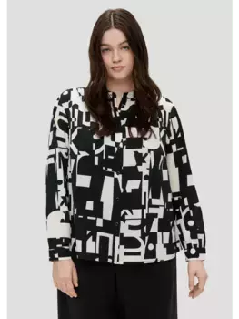 Блуза QS langarm, черный