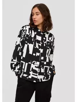 Блуза QS langarm, цвет schwarz-wei