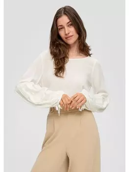 Блуза QS langarm, кремовый