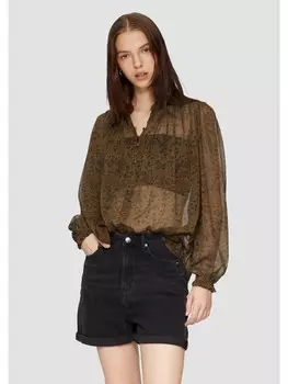 Блуза QS langarm, оливковый