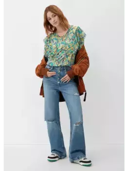 Блуза QS langarm, синий