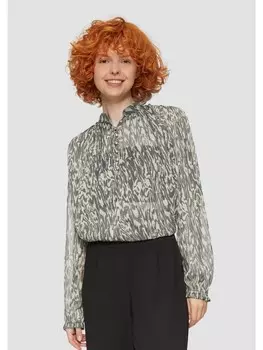 Блуза QS langarm, зеленый