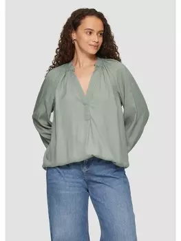 Блуза QS langarm, зеленый