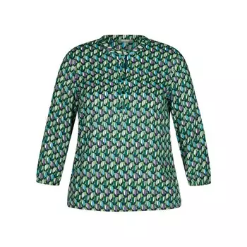 Блуза Rabe Blouse, светло-зеленый/темно-зеленый