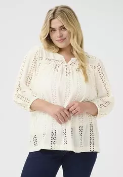 Блуза RANDI Kaffe Curve, кремовый