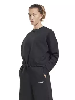 Блуза Reebok Identity Fleece Crew Sweatshirt, черный