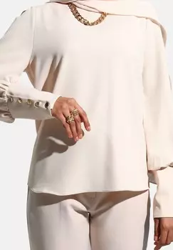 Блуза REFKA Modanisa, цвет Nude