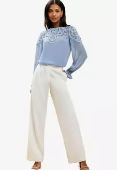 Блуза REGULAR FIT EMBELLISHED SEQUIN LONG SLEEVE Lipsy, синий