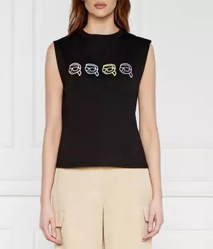 Блуза Regular fit Karl Lagerfeld, черный