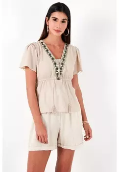 Блуза REGULAR FIT LELA, бежевый
