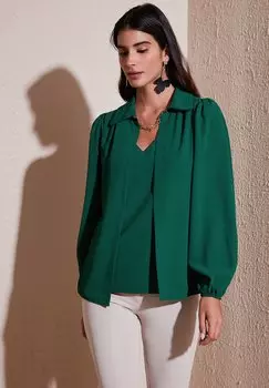 Блуза Regular Fit LELA, зеленый