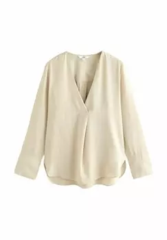 Блуза REGULAR FIT - LONG SLEEVE OVERHEAD V-NECK Next, бежевый