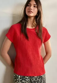 Блуза REGULAR FIT-RAGLAN SHORT SLEEVE TEXTURED Next, красный