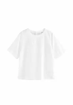 Блуза REGULAR FIT SHORT SLEEVE BOXY Next, белый