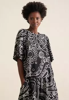 Блуза REGULAR Seidensticker, черный