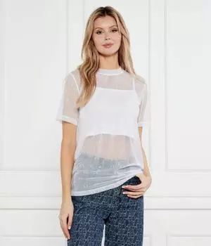 Блуза Relaxed fit Armani Exchange, белый
