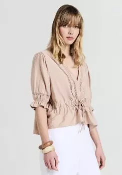Блуза RICAMO A JOUR Calliope, бежевый