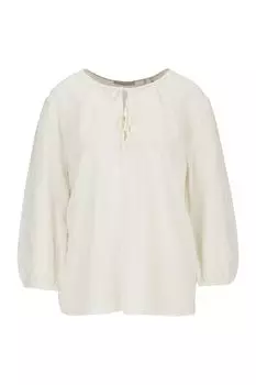 Блуза Rich & Royal Langarm Blouse With String Details Recycled, белый